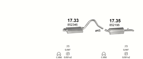 Auspuffanlage für OPEL REKORD E 1.8 (N)