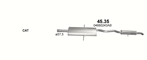 Auspuffanlage für CHRYSLER GRAND VOYAGER 2.4 (2.4i)