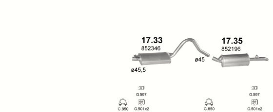 Auspuffanlage für OPEL REKORD E 1.8 (S)