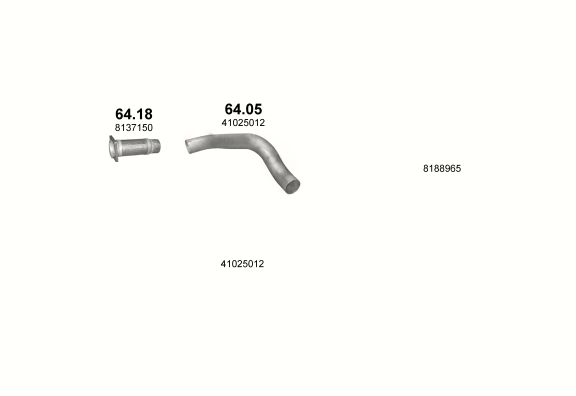 Auspuffanlage für IVECO EUROTRAKKER 9.5 (190 E34/260 E34/330 E34/380 E34/400 E34)