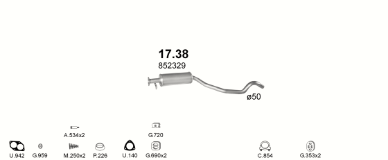 Auspuffanlage für OPEL VECTRA A 2.0 (GT)