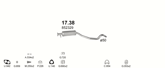 Auspuffanlage für OPEL VECTRA A 2.0 (GT)