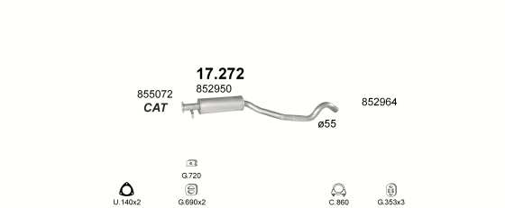 Auspuffanlage für OPEL VECTRA A 2.5 (2.5i V6)