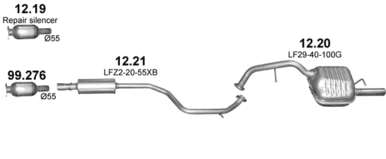 Auspuffanlage für MAZDA 5 2.0 (2.0i 16V)