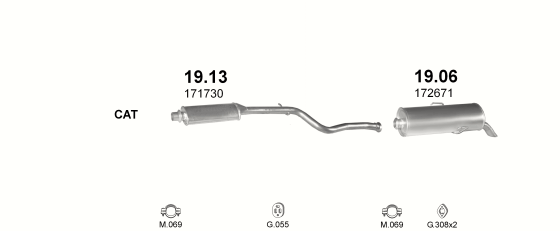 Auspuffanlage für PEUGEOT 106 1.4