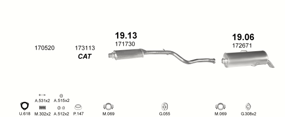 Auspuffanlage für PEUGEOT 106 1.4