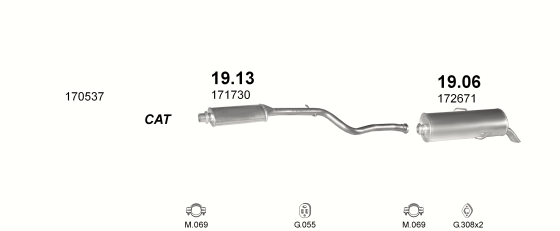 Auspuffanlage für PEUGEOT 106 1.4 D