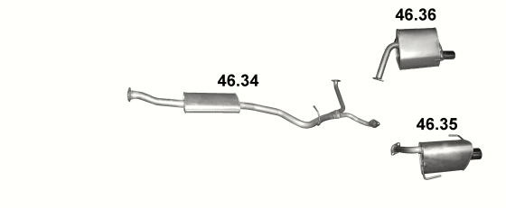 Auspuffanlage für SUBARU TRIBECA 3.0 (3.0    B9)