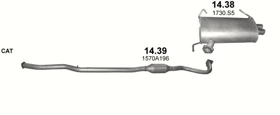 Auspuffanlage für MITSUBISHI OUTLANDER II 2.0 D (2.0 Di-D)