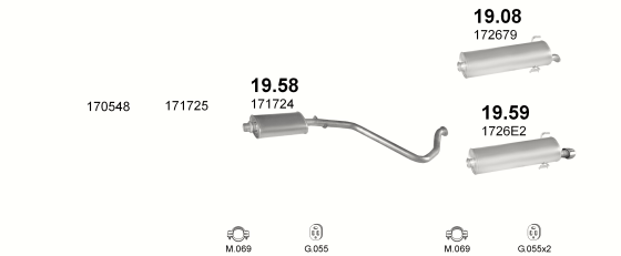 Auspuffanlage für PEUGEOT 306 1.4 (1.4i)