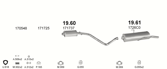 Auspuffanlage für PEUGEOT 306 1.4 (1.4i)