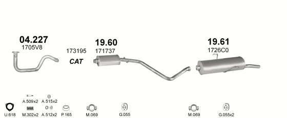 Auspuffanlage für PEUGEOT 306 1.4 (1.4i)