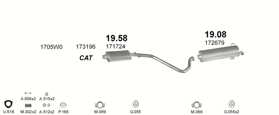 Auspuffanlage für PEUGEOT 306 1.6 (MAN.)