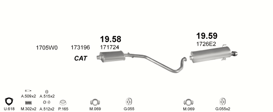 Auspuffanlage für PEUGEOT 306 1.6 (MAN.)
