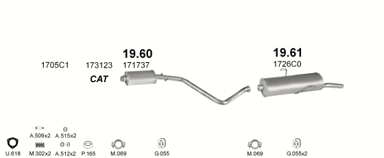 Auspuffanlage für PEUGEOT 306 1.6