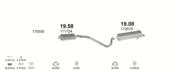 Auspuffanlage für PEUGEOT 306 1.8