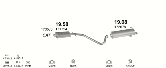 Auspuffanlage für PEUGEOT 306 1.8