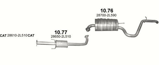 Auspuffanlage für HYUNDAI i30 1.6 D (1.6 CRDi Turbo Diesel)