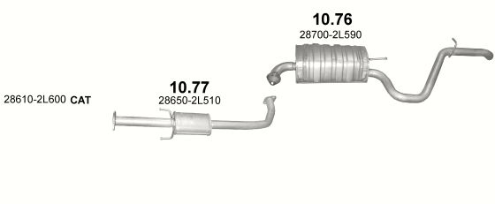 Auspuffanlage für HYUNDAI i30 2.0 D (2.0 CRDi Turbo Diesel)