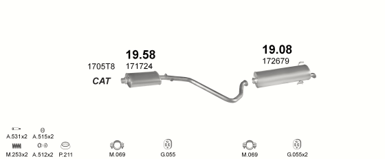 Auspuffanlage für PEUGEOT 306 1.8