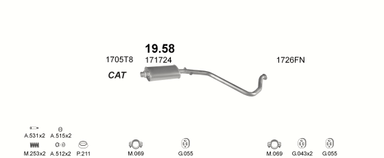 Auspuffanlage für PEUGEOT 306 1.8 (16S)