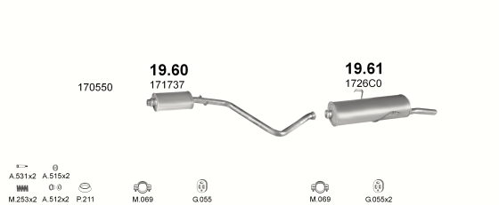 Auspuffanlage für PEUGEOT 306 1.8 (SR, ST)