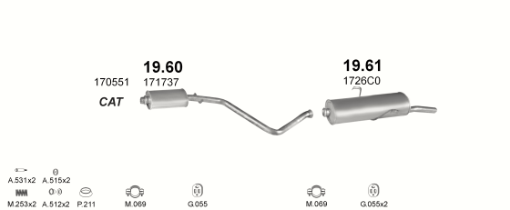 Auspuffanlage für PEUGEOT 306 1.8