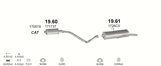 Auspuffanlage für PEUGEOT 306 1.8 (SR, ST)