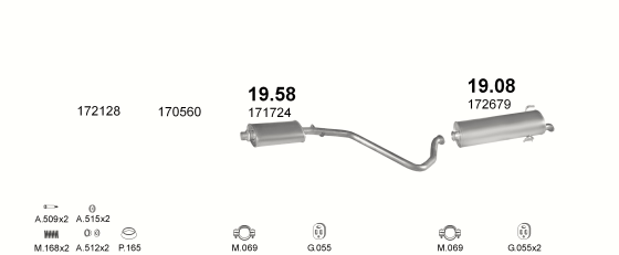 Auspuffanlage für PEUGEOT 306 1.8