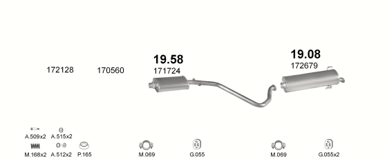 Auspuffanlage für PEUGEOT 306 1.9 D