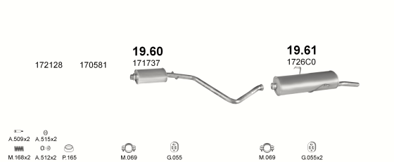 Auspuffanlage für PEUGEOT 306 1.8 D