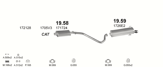 Auspuffanlage für PEUGEOT 306 1.9 D