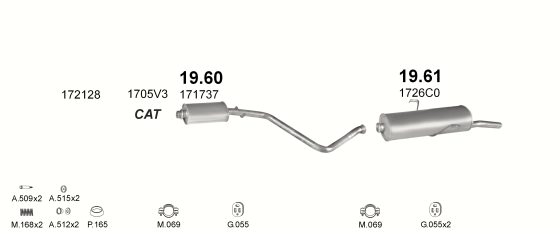 Auspuffanlage für PEUGEOT 306 1.9 D