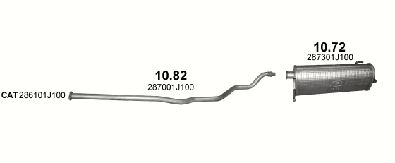 Auspuffanlage für HYUNDAI i20 1.2 (1.2 16V)