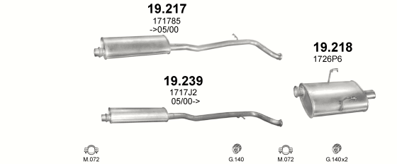 Auspuffanlage für PEUGEOT 406 3.0 (3.0 24V)