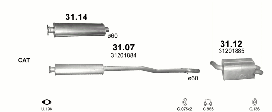 Auspuffe und Abgasrohre für VOLVO XC90 2.5 ab 55,04 EUR, von Ihrem