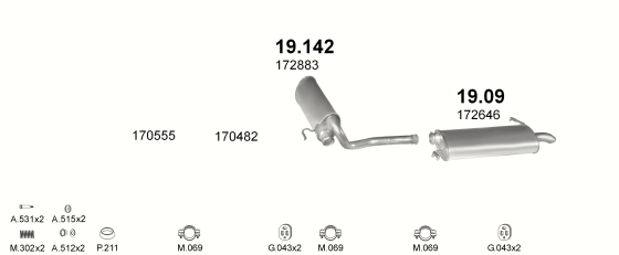 Auspuffanlage für PEUGEOT 605 2.0