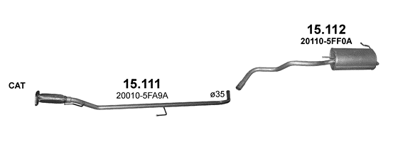 Auspuffanlage für NISSAN MICRA 0.9 (0.9 DIG-T)