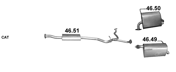 Auspuffanlage für SUBARU LEGACY 3.6