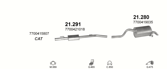 Auspuffanlage für RENAULT CLIO II 1.6 (1.6i 16V)