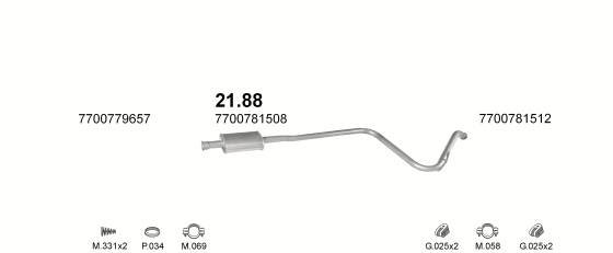 Auspuffanlage für RENAULT R5 SUPER 1.0 (FIVE)
