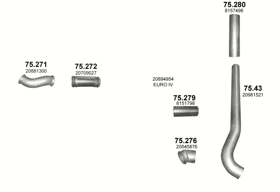 Auspuffanlage für VOLVO FM 9 9.4 (D9B)