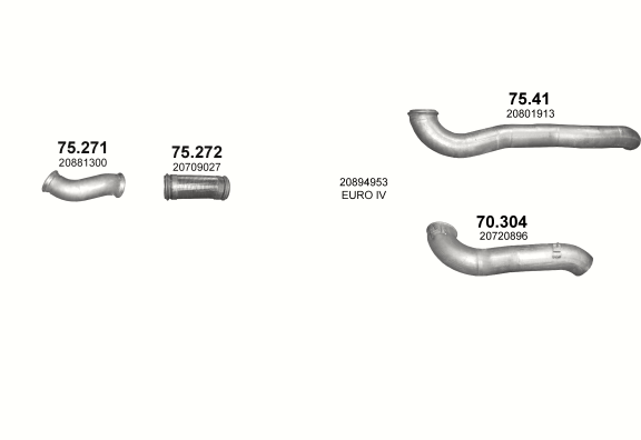 Auspuffanlage für VOLVO FM 11 10.8 (D11B)