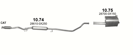 Auspuffanlage für HYUNDAI i10 1.1 (1.1i)