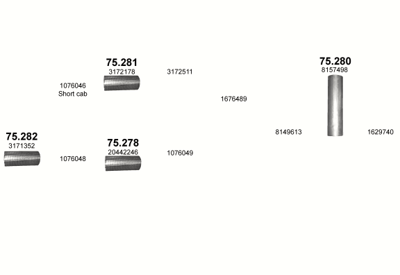 Auspuffanlage für VOLVO FM 7 7.3 (D7C    4X2 / 6X2)