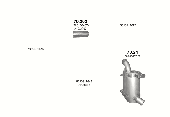 Auspuffanlage für RENAULT MAGNUM 12.0 (4X)