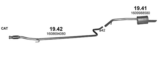 Auspuffanlage für CITROEN C-ELYSEE II 1.6 D (1.6 HDi)