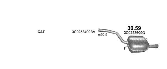 Auspuffanlage für VOLKSWAGEN PASSAT 1.6 (1.6i)