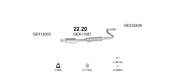 Auspuffanlage für ROVER 414 1.4 (414i 1.4 16V Si SLi GSi)