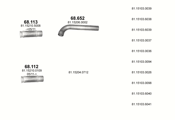 Auspuffanlage für MAN TGS 12.4 (D2676)